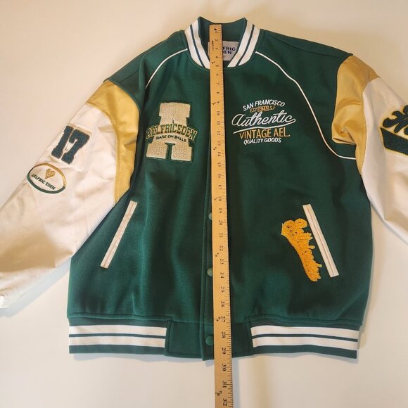 Elfric Eden Varsity Jacket Baseball Vintage Design Hip Hop Mens Small‎ NEW NWOT - Picture 16 of 16